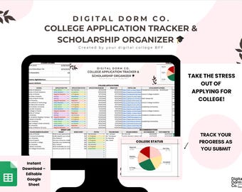 College Application Tracker Google Sheet: Scholarship & Essay Planner