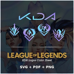 League of Legends K-Pop KDA - Logo Color Sheet - Download Vector Logo