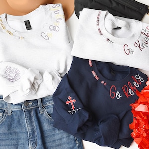 Custom Embroidered and Hand Stitched Sweatshirt