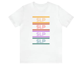 Retro SLP Shirt, Colorful Speech Therapy Tee
