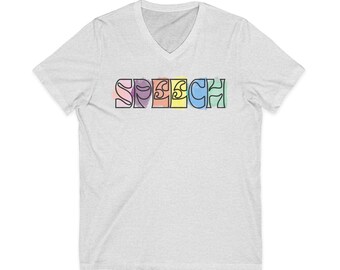 Speech Block Letters tee | Pastel Retro Typography
