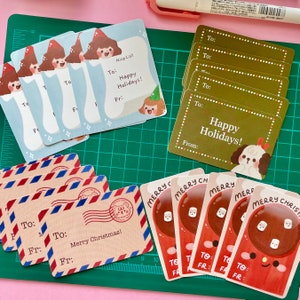 Étiquettes pour cadeaux des Fêtes - Lot d'étiquettes de Noël - Étiquettes cadeaux faites main - LittleChings