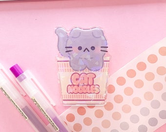 Shoyu the Cat Noodle Kawaii Phone Grip - Holographic Effect - Phone Accessory