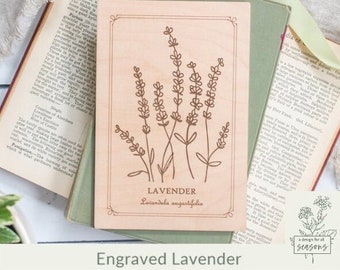 Lavendel-Gravur-Laserschnittdatei, handgezeichnete botanische SVG-Wandkunst, Kräuter-Illustration auf Holz, Gravurdatei, Geschenk für Gärtner, Geschenk für Koch