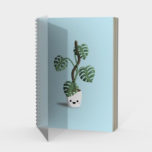 Monstera Spiral Notebook | Lined Notebook | Blank Notebook | Sketchbook | Dotted Journal | Dot Journal | Grid Notebook | Graph Notebook
