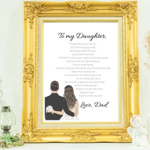 A mi hija-Poema conmemorativo- Padre Hija-Madre-Hijo-Novia-Novio Regalo-Digital-Imprimible-Imprimir- Regalo de boda