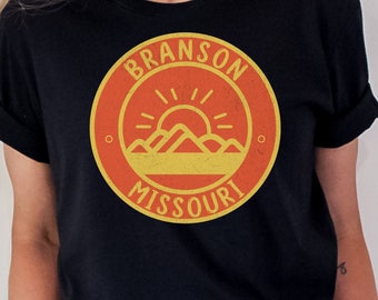 Chemise Branson Missouri, souvenirs Branson Missouri, vacances en famille Branson, chemise Branson Mo, Silver Dollar City, montagnes Ozark