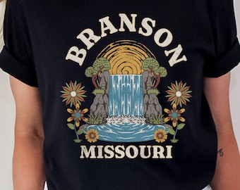 Chemise Branson Missouri, souvenirs Branson Missouri, vacances en famille Branson, chemise Branson Mo, Silver Dollar City, montagnes Ozark