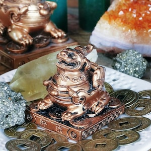 Pixiu Prosperity Statue – Chinese Feng Shui Wealth Attraction Figurine, Pi Yao Pi Xiu Mythology Resin Sculpture Ornament Altar Home Decor