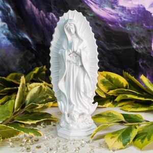 Statue de la Mère Marie - Statue de la Vierge Marie de la Dame de Guadalupe, Statuette de l'amour béni, de la paix et de la compassion, cadeau de figure religieuse catholique sainte