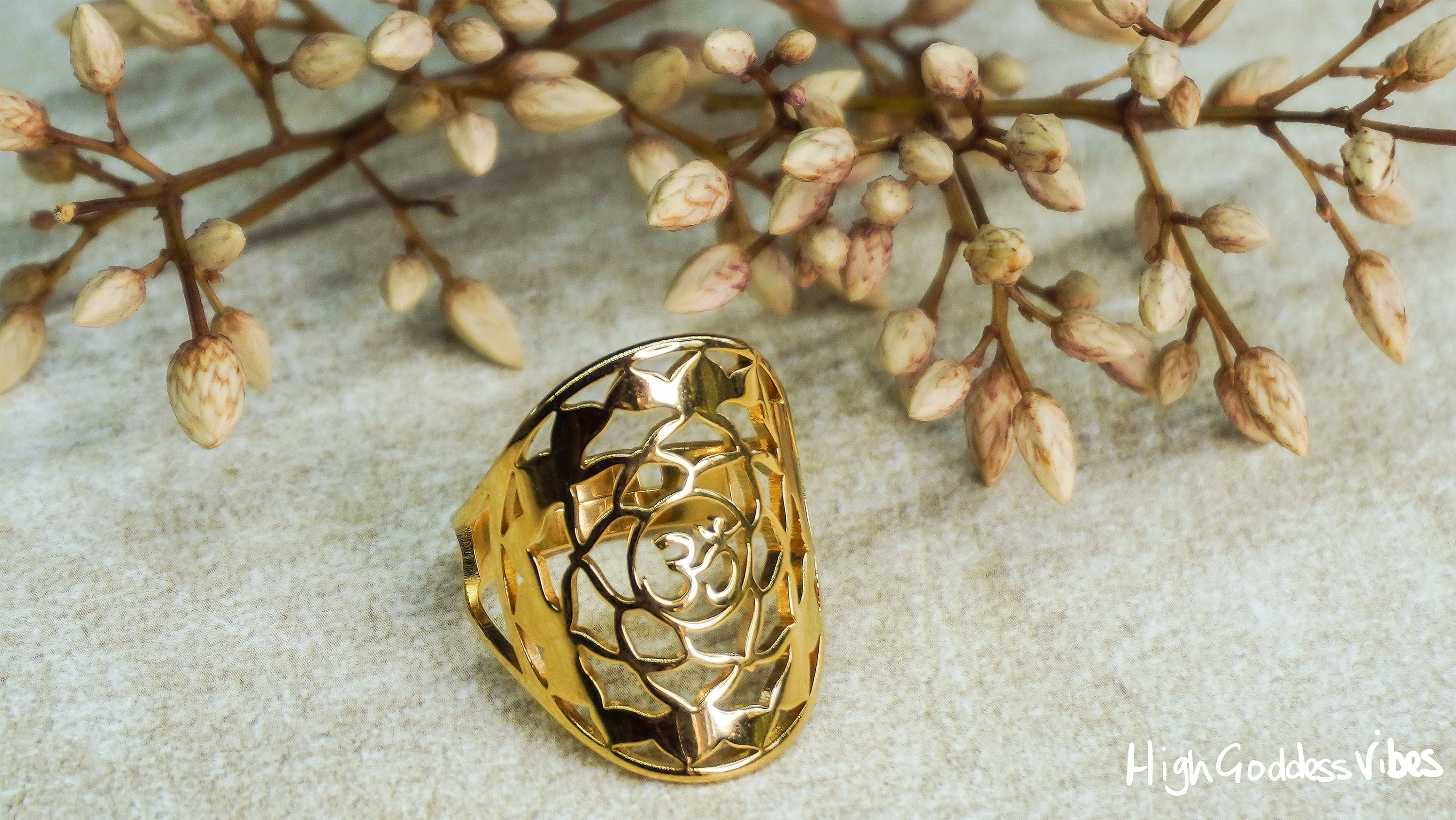 Crown Chakra Sacred Geometry Ring ~ Adjustable Sahasrara Statement ...
