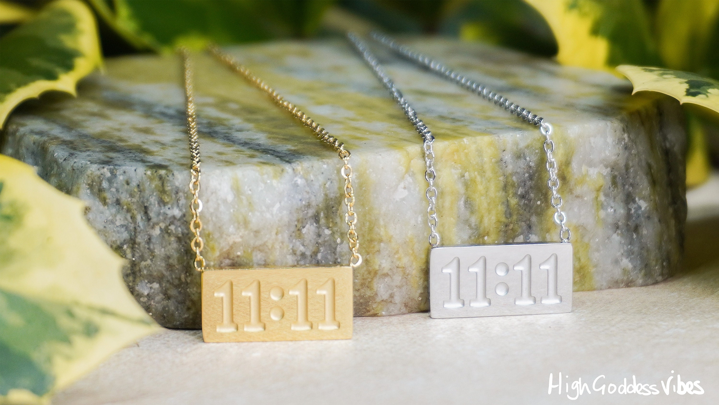 Engraved 11:11 Necklace - Synchronicity Angel Number Lucky Pendant