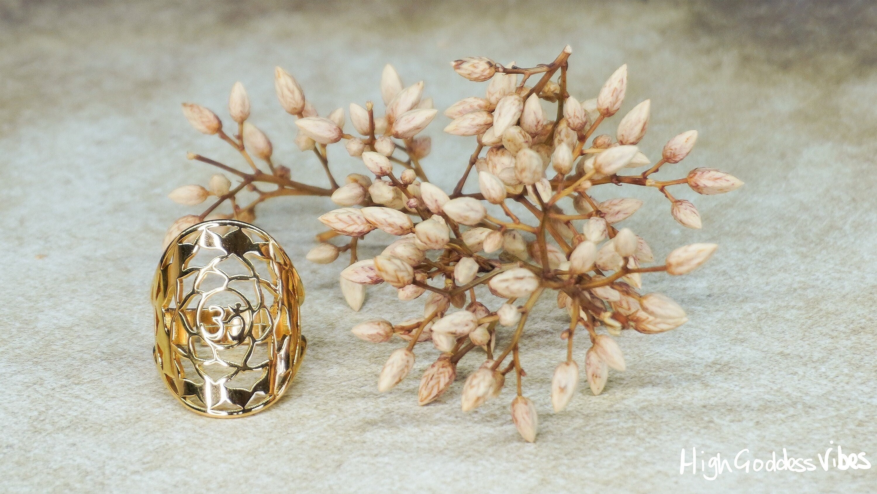 Crown Chakra Sacred Geometry Ring ~ Adjustable Sahasrara Statement ...