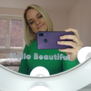 Hallo mooie sticker | Exclusieve kleuren en effecten | Motiverende citaten | Premiumfolie - weerbestendig | Lief en inspirerend