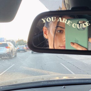 Je bent schattig spiegelsticker | Exclusieve kleuren en effecten | Motiverende citaten |  Premiumfolie - weerbestendig | Lief en inspirerend