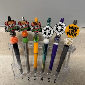 Beadable pen/handmade pen/Custom pens/Silicone Focal pens/Adult +18 custom pens/ Bad Words pens