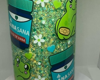 Sana Sana Gobelet en plastique grenouille, emballage UVDTF 16 oz