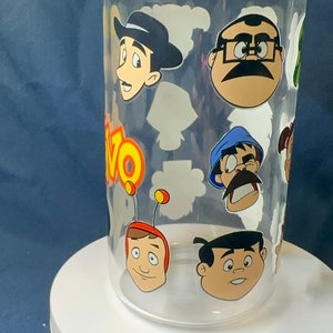 エル・チャボのガラスカップ：ストロー付き漫画マグカップ