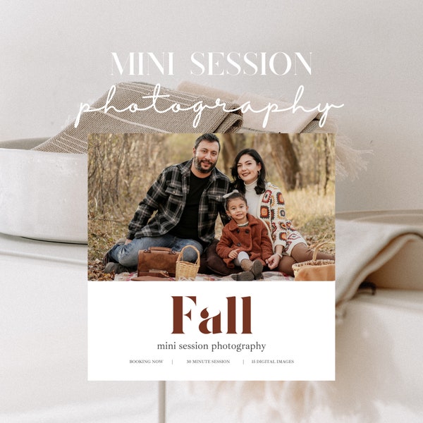 Fall Mini Session Template | Photography Template | Autumn Mini Session Template | Marketing template | Photographer Marketing board