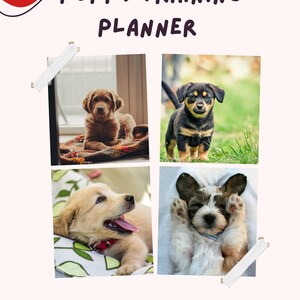 Puppy training planner
