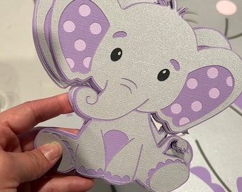Elephant baby shower centerpieces| baby shower decorations | elephant decorations | elephant cutouts | elephant centerpieces
