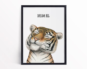 Tiger Nursery Print | Inspiring Kids Wall Art (Digital Download)