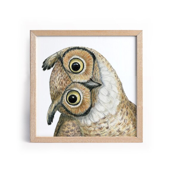 Printable Owl Artwork / Owl Nursery Decor / Owl Poster for Etsy