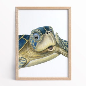 Printable Sea Turtle Wall Art / Sea Turtle Decor for Nautical Nursery ...
