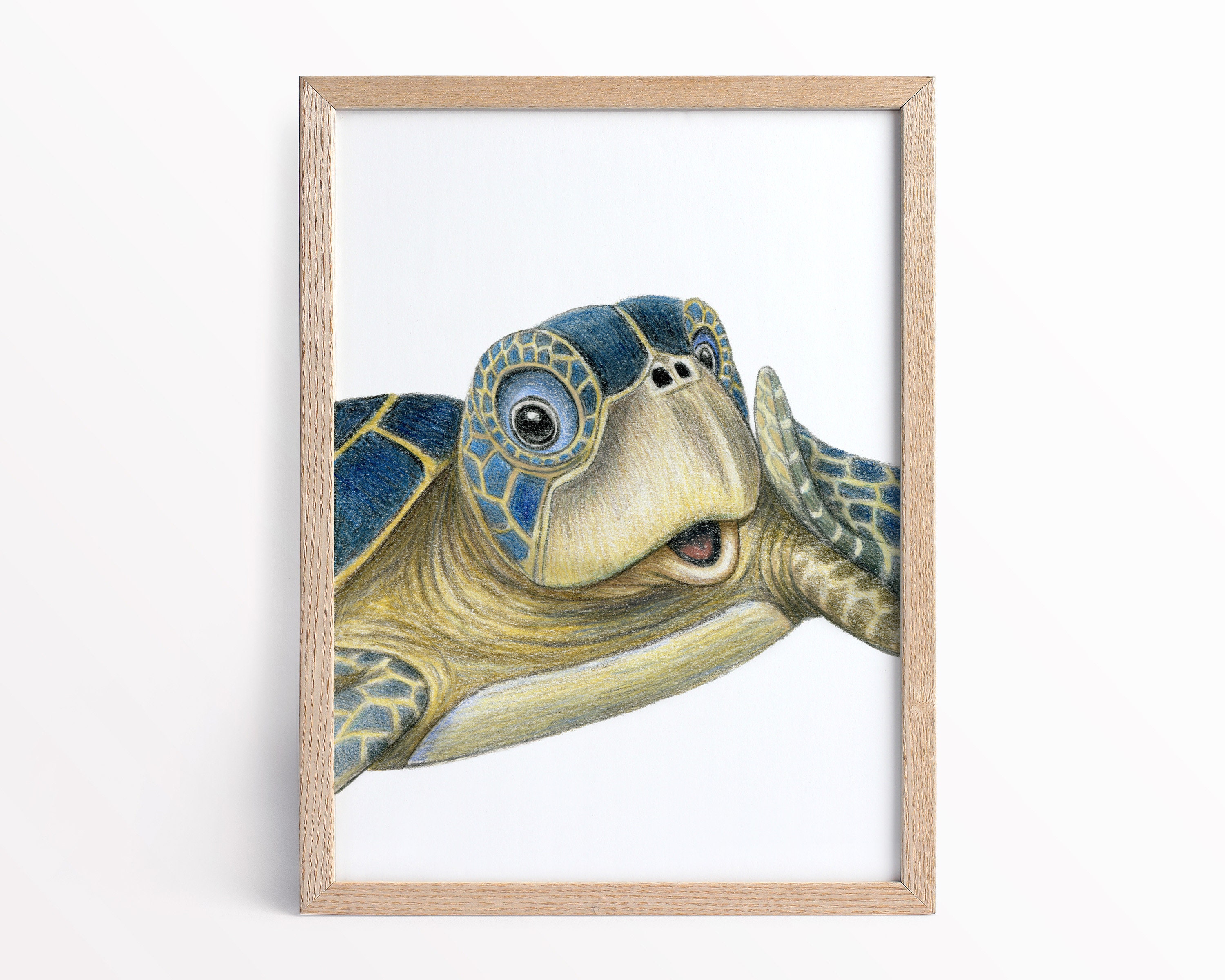 Printable Sea Turtle Wall Art / Sea Turtle Decor for Nautical Nursery ...