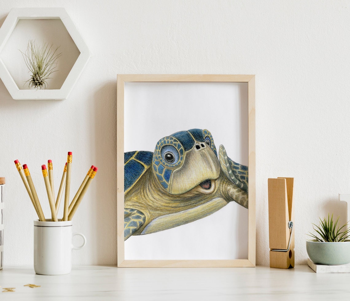 Printable Sea Turtle Wall Art / Sea Turtle Decor for Nautical Nursery ...