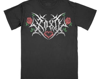 XOXO Metal Valentines Day Graphic Comfort Color Shirt, Bookish, Booktok, Readers, Graphic Printed Tee, Feral Unisex Tee, Shirt