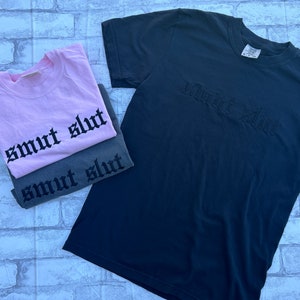 Smut Book Lover Embroidered Shirt, Dark Romance T-shirt, Funny Book Tee, Readers Tee, Gift For Wife, Funny Mothers Day Shirt Gift for Reader image 1