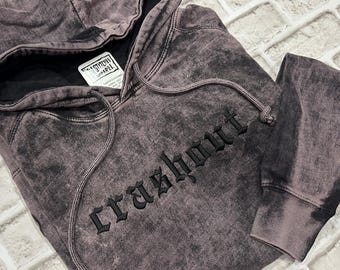 Sudadera vintage Crashout, unisex, talla real, con capucha, estilo gamer, ropa urbana alternativa