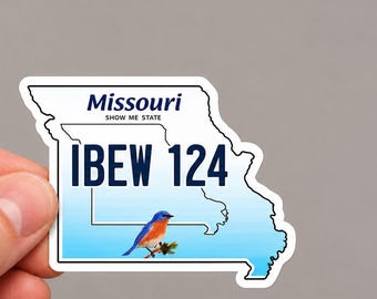 IBEW 124 Union Sticker | Missouri IBEW | Electrician Union Sticker | Electrician Hard Hat Sticker