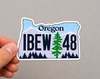 IBEW 48 Union Sticker | IBEW Oregon | Electrician Union Sticker | Electrician Hard Hat Sticker