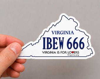 Virginia IBEW 666 Sticker | IBEW 666 Sticker | Electrician Hard Hat Sticker