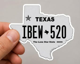 Texas IBEW 520 Sticker | Electrician Union Sticker | Electrician Hard Hat Sticker