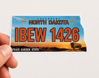 North Dakota IBEW 1426 Sticker | IBEW 1426 Sticker | Electrician Hard Hat Sticker