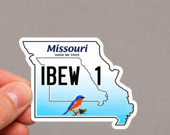 IBEW 1 Union Sticker | Missouri IBEW | Electrician Union Sticker | Electrician Hard Hat Sticker