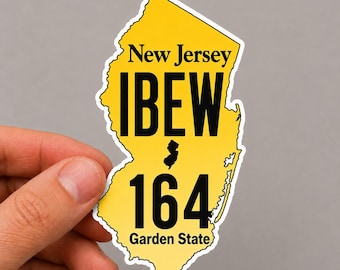 New Jersey IBEW 164 Sticker | NJ IBEW 164 | Electrician Union Sticker | Electrician Hard Hat Sticker