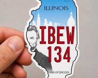 Chicago IBEW 134 Sticker | Electrician Union Sticker | Electrician Hard Hat Sticker