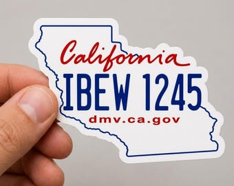 California IBEW 1245 Sticker | Electrician Union Sticker | Electrician Hard Hat Sticker