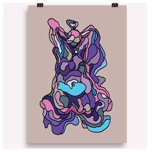 Silent Dancer Poster,  Digital illustration, Poster Edition printed over high quality paper, colorful poster art