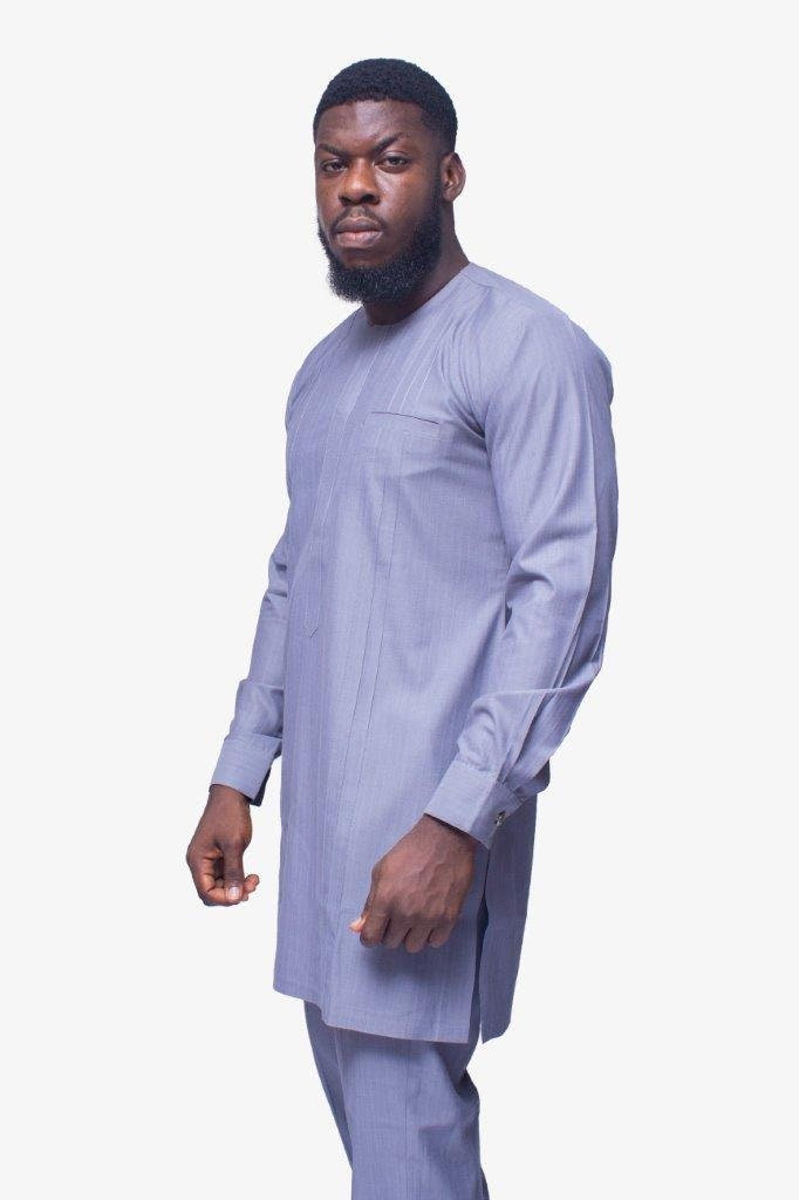 African Linen Suit African Men Clothing African Clothing Etsy
