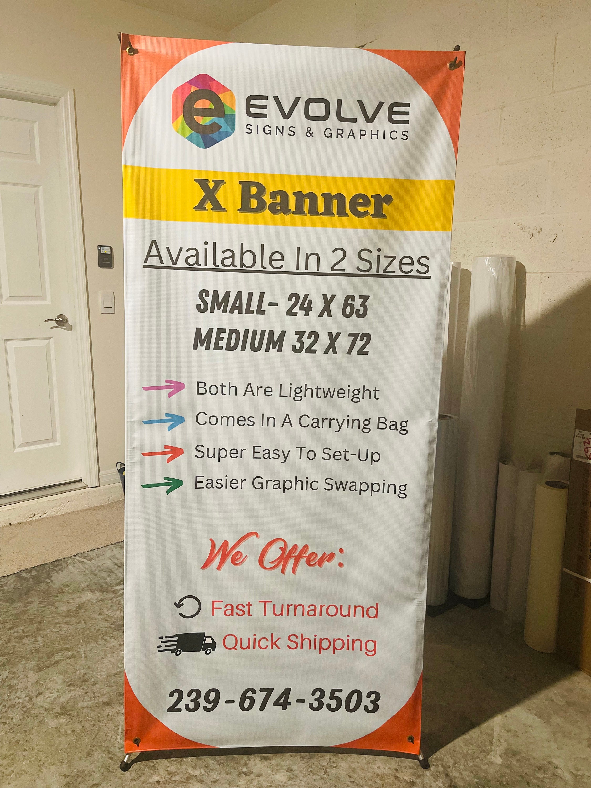 Custom X Banners, X Banner, Affordable Banner, Business Banner, Custom Banner, Banner Stand for