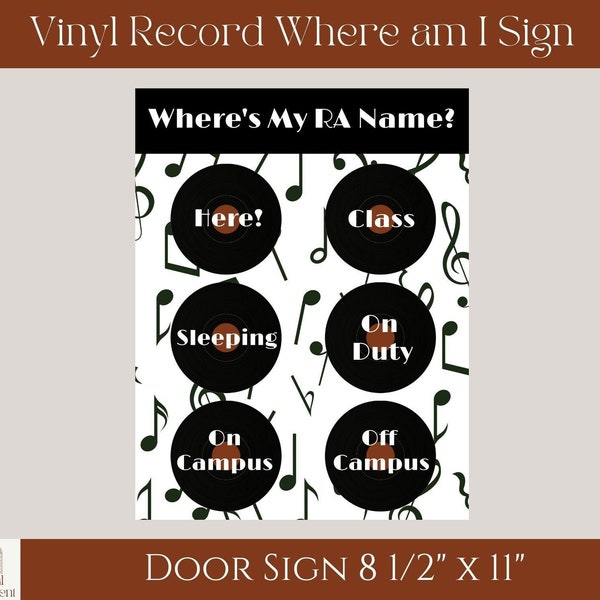 Vinyl Record Where's My RA Sign - Digital Download