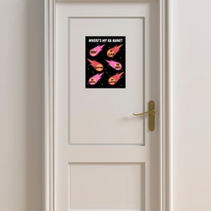 Psychedelic Space Where's My RA Sign - Digital Download - Etsy