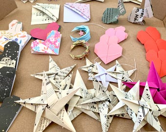 Paquete sorpresa de origami en liquidación: 10 piezas hechas a mano, precio especial, por tiempo limitado, envío inmediato.