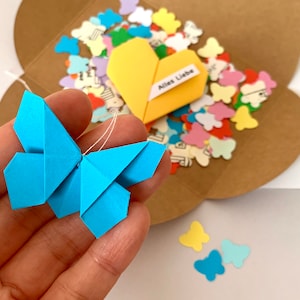 Origami Schmetterling Mini Karte, Personalisierte Karte, schmetterling Karte, Grußkarte, Geschenkkarte, Geburtstag, Jubiläum, Taufe, Baby