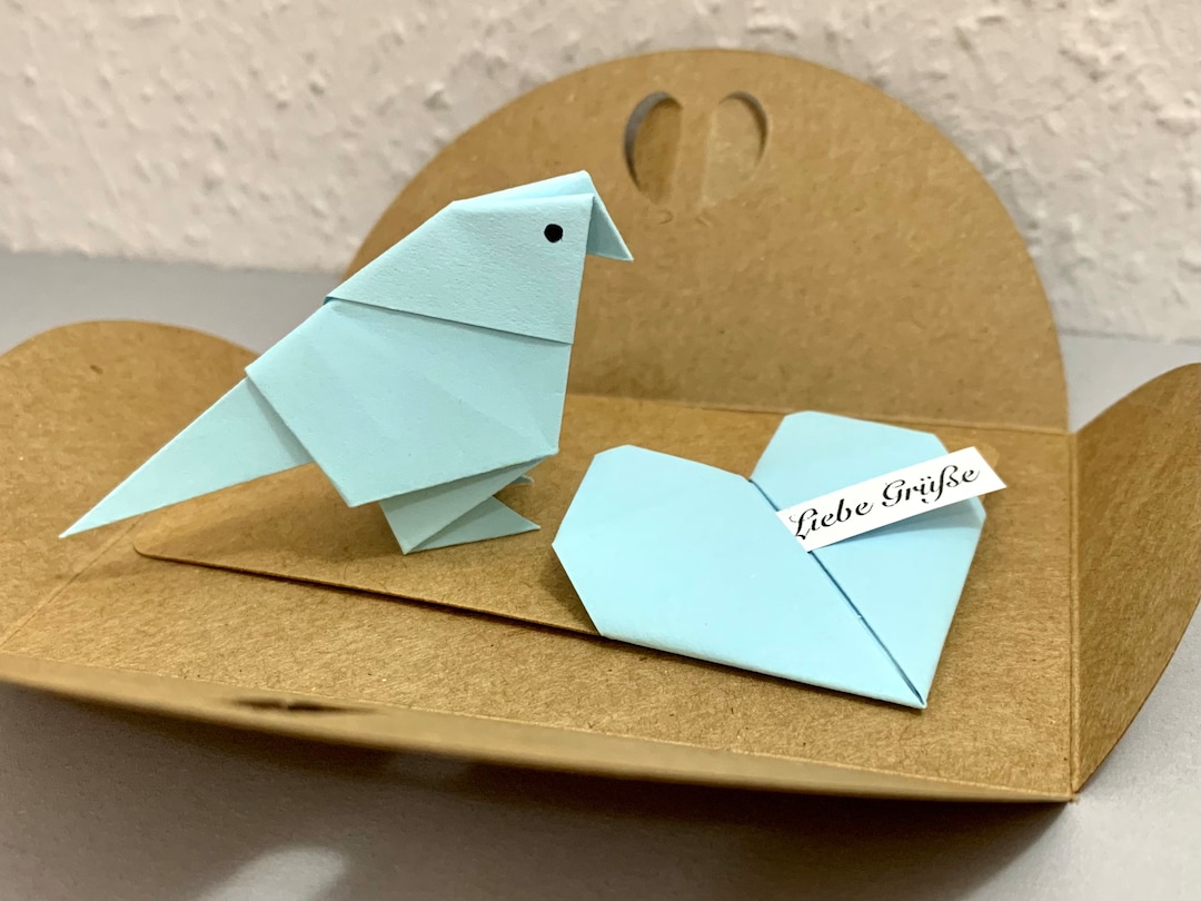 Origami Bird Card Paper Bird Gift Card Voucher Card Money Etsy UK